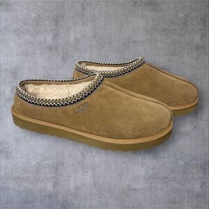 UGG Men's Tasman Suede Upper, Chestnut, Mens 14 Sheepskin Slip On Style 5950 New